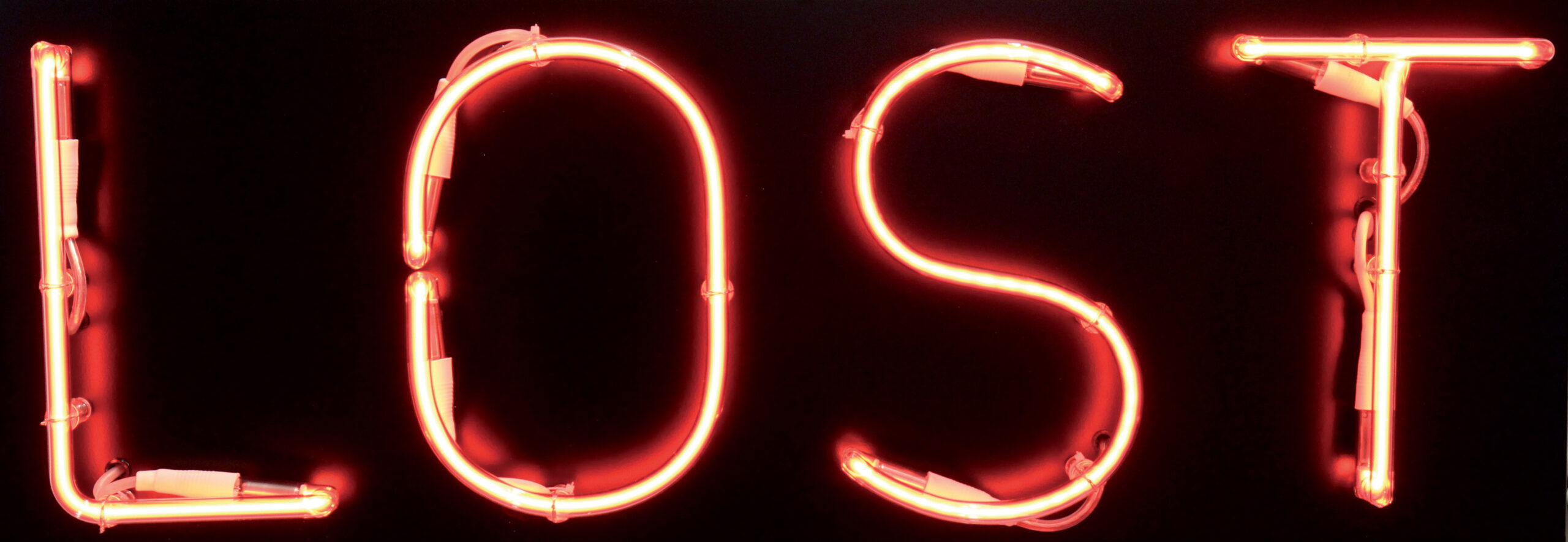 Lo(s)t Néon clignotant alternativement 93 x 33,5 cm