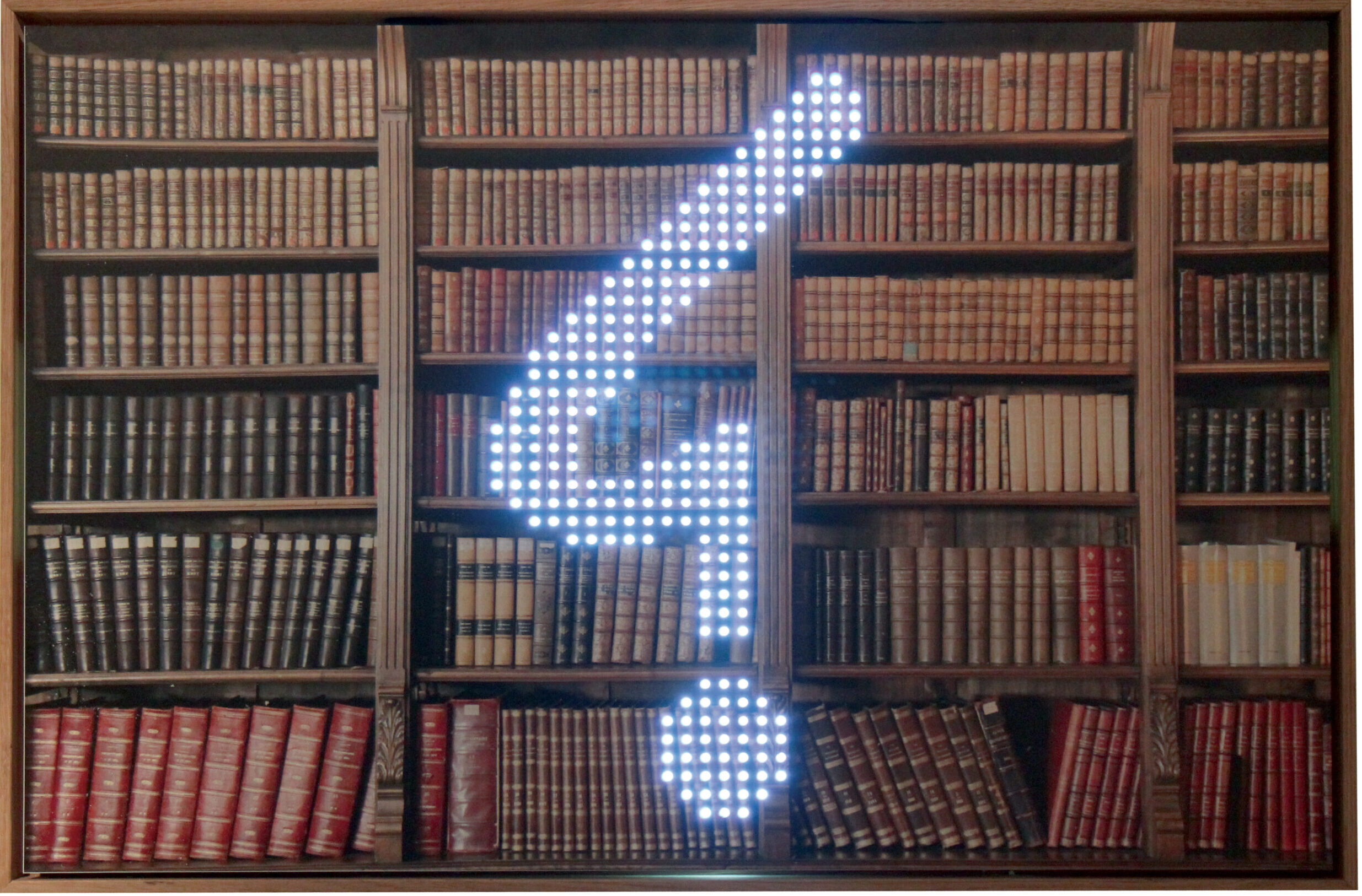 Point d'ironie 1 Tirage photo unique sur dibond, éclairage par leds, encadrement caisse américaine chêne 93 x 65 cm